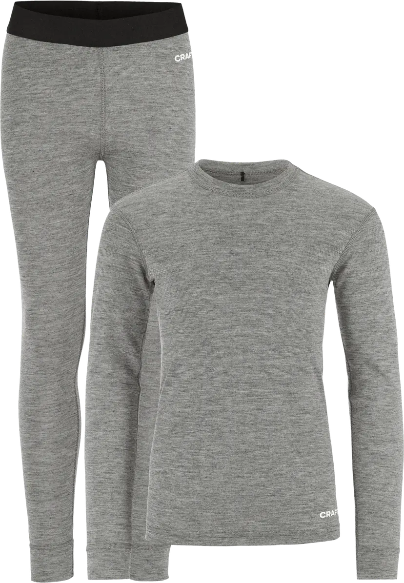 Craft Craft Juniors' Core Wool Merino Set Dk Grey/melange