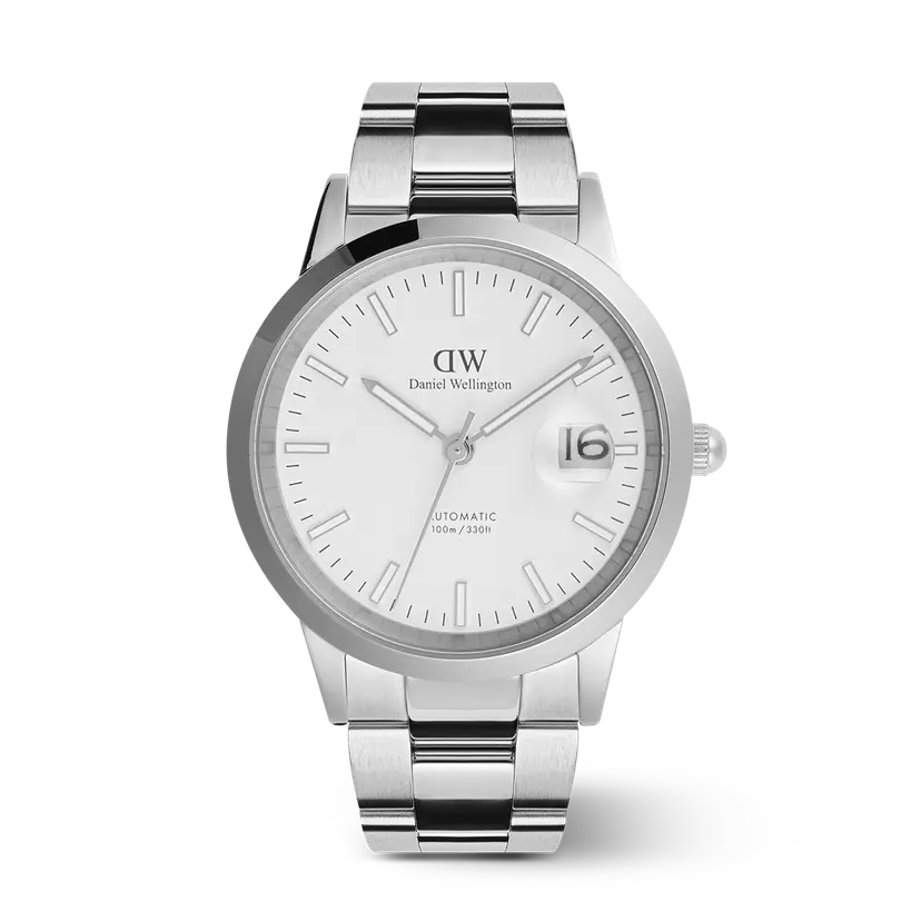 Daniel Wellington Silver 40mm Watch Iconic Link Automatic | DW