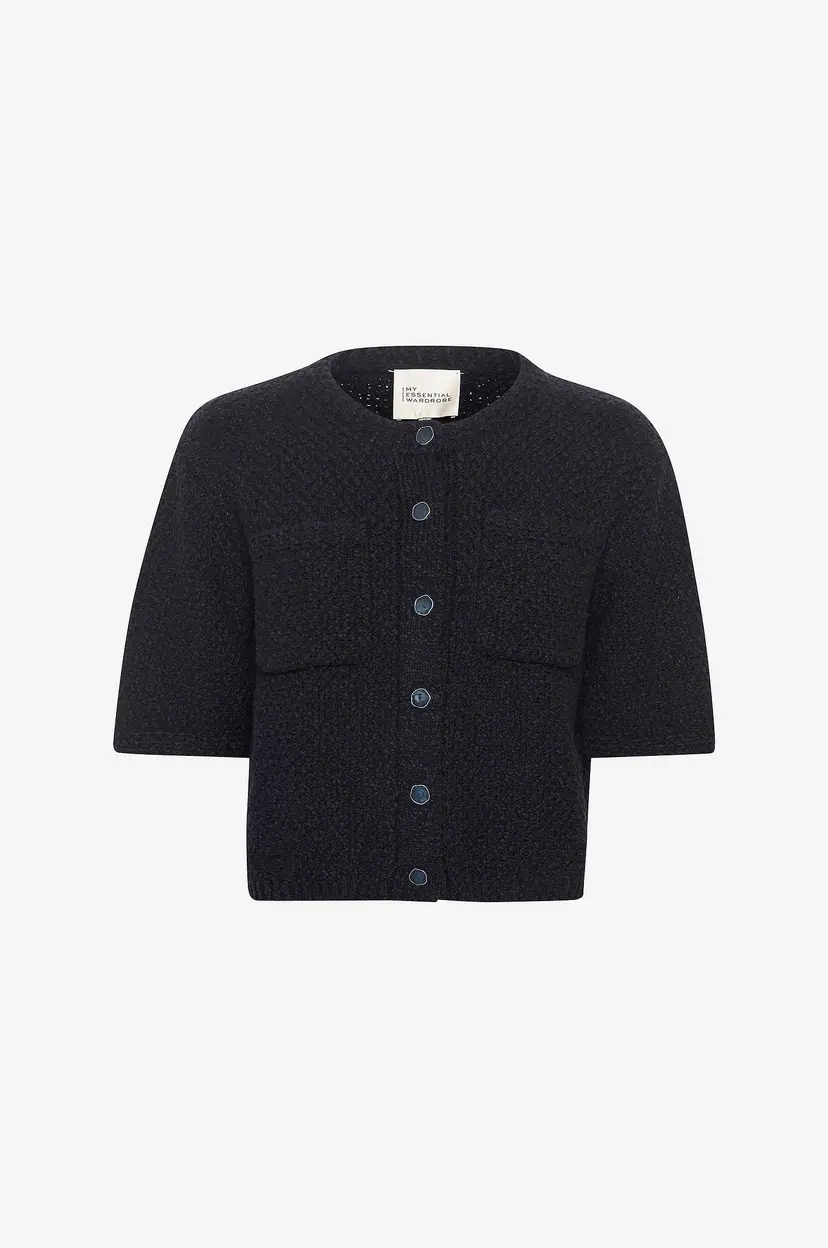 My Essential Wardrobe Topp CarryMW Knit Cardigan - Blå