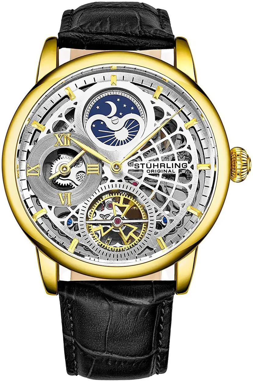 Stührling Original Stührling Original Herreklokke 3926.2 Legacy Sølvfarget/Lær Ø43 mm