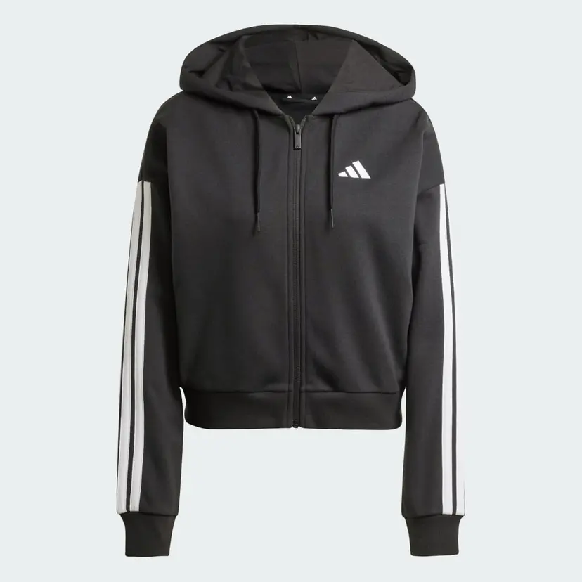 Adidas Essentials 3-Stripes French Terry Full-Zip Hettegenser