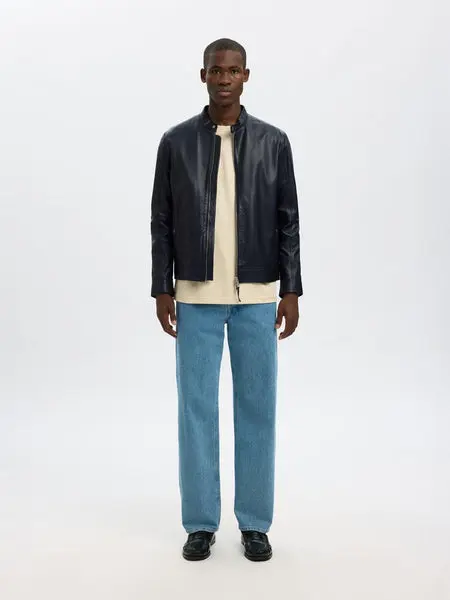 SELECTED Slharchive Classic Leather Jkt Noos