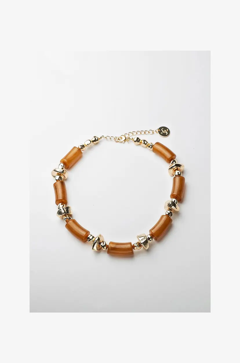 BOW19 Details Halskjede Luna Bead - Beige