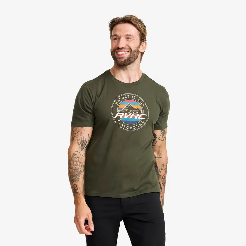 RevolutionRace Easy Graphic T-shirt Herre Forest Night