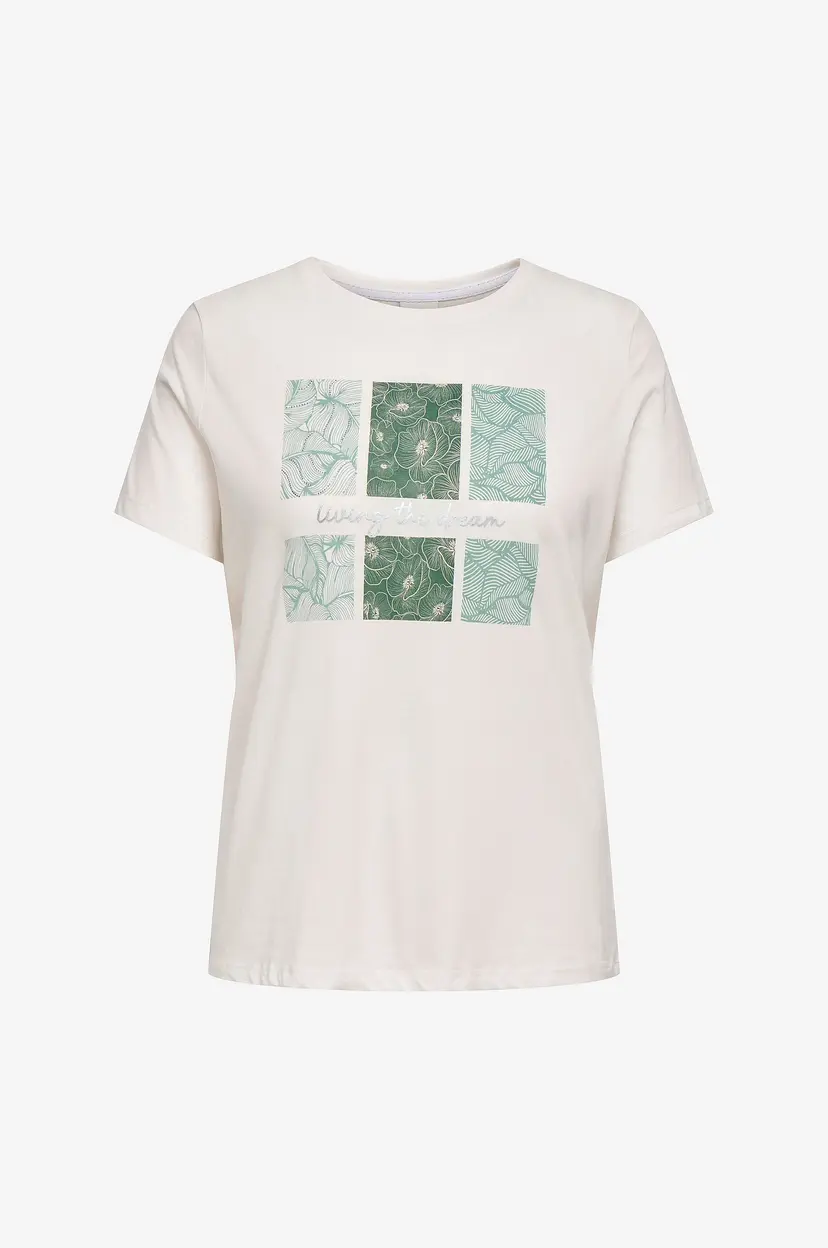 Only Carmakoma T-skjorte carCruz Life SS O-neck Reg Tee Jrs - Hvit