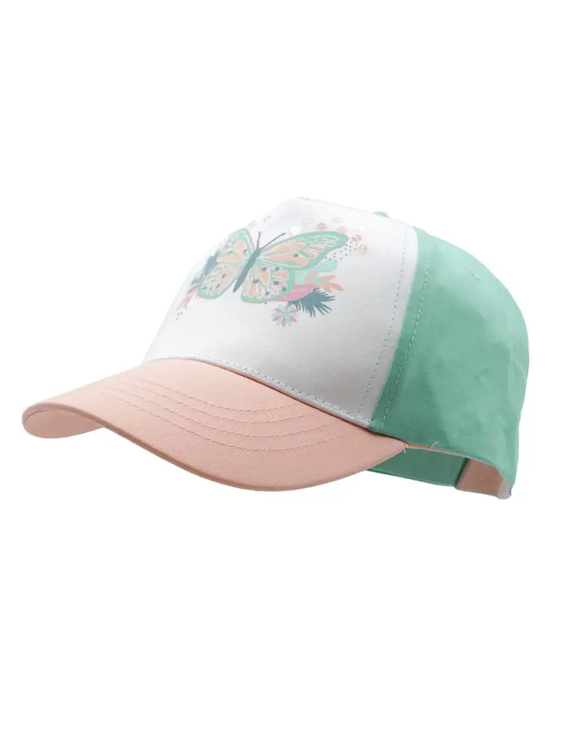 Maximo Maximo Kids Girl-Cap, "Butterfly"  Candy Peach/Multicolor