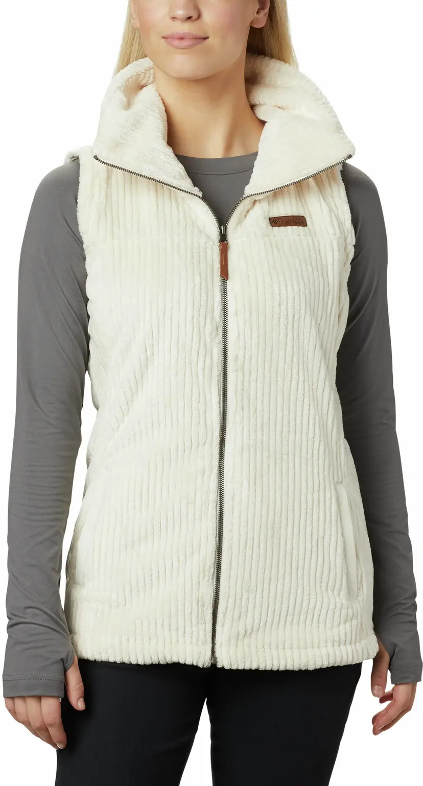 Columbia Columbia W's Fire Side Sherpa Vest Chalk Stripe