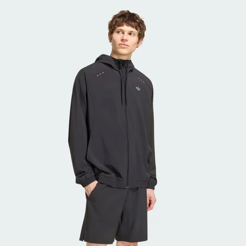 Adidas TECH TREFOIL ESSENTIALS HOODED FULL ZIP TRENINGSOVERDEL