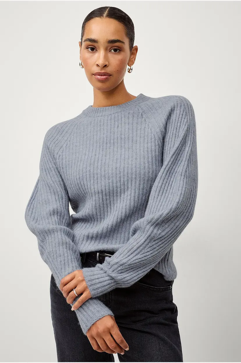 Ellos Collection Ribbestrikket pullover - Blå