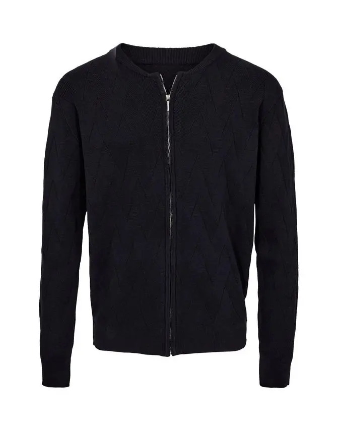 Black Blue Zip cardigan regular fit