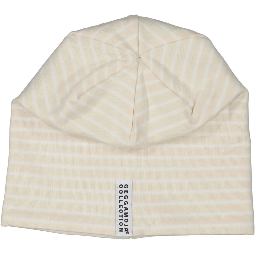 Geggamoja Topline fleecemössa Beige/Vit - Mini 0-2 m