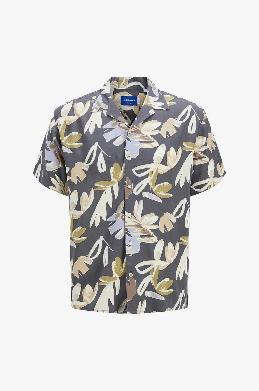 Jack & Jones Skjorte jorLuke Varenna Aop Shirt SS - Grå