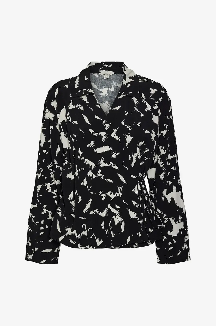 Vero Moda Omslagsbluse vmImpa LS V-neck Top - Svart