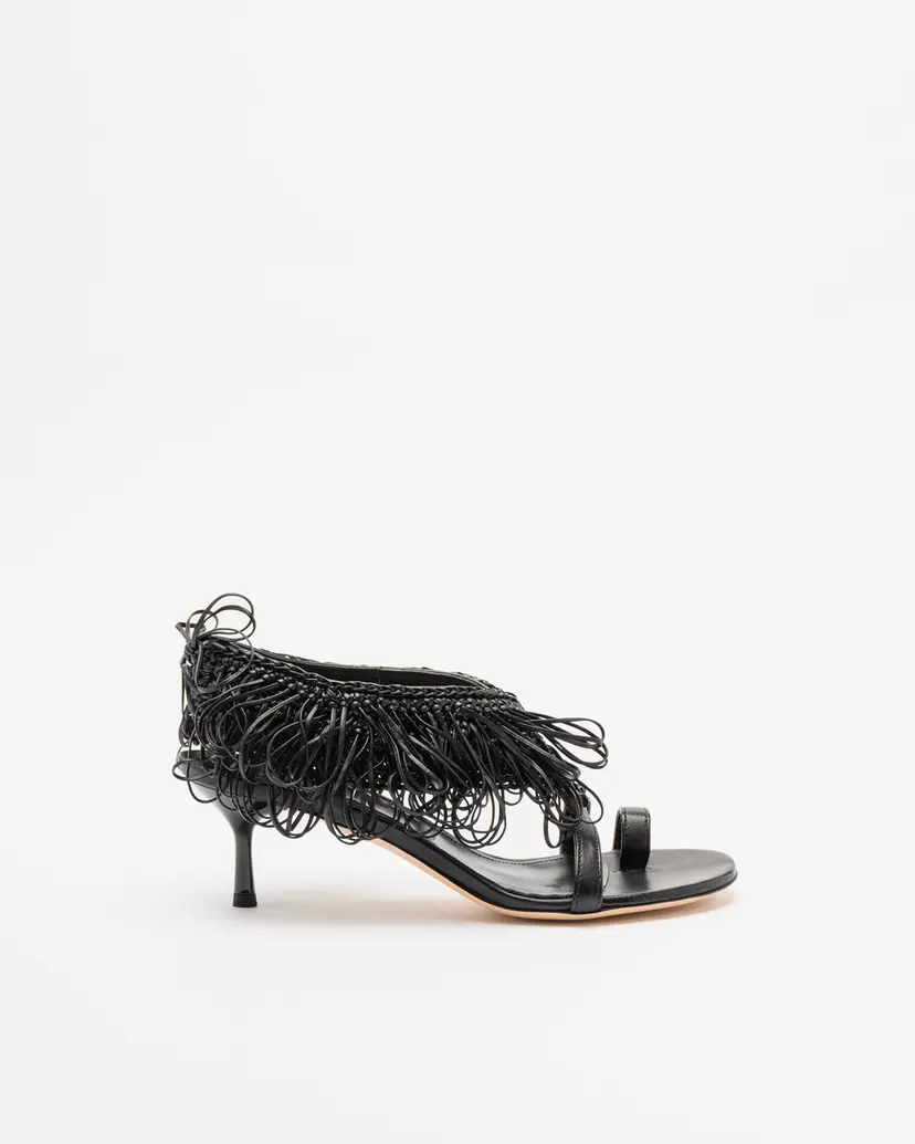 Agl AGL ASTRID FRINGE Black Sandals