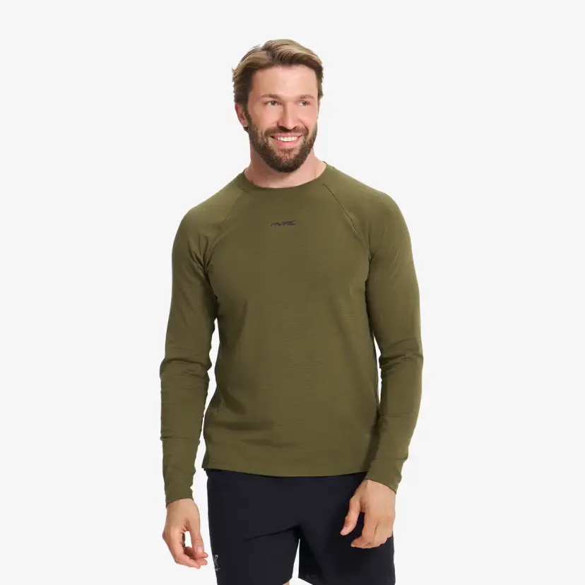 RevolutionRace Pulse Running Long-sleeved T-shirt Herre Dark Olive