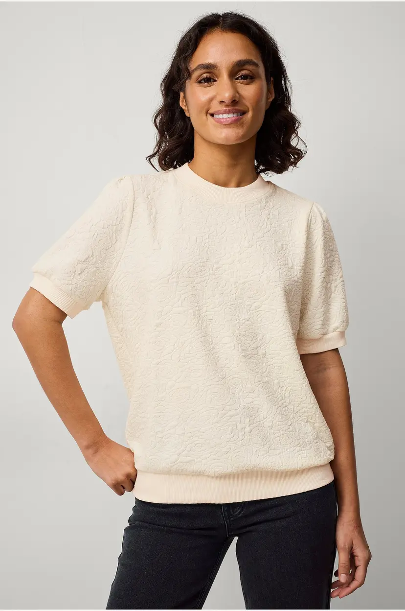 Saint Tropez Collegegenser Andysz SS Sweatshirt - Hvit