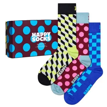 Happy Socks Happy socks Strømper 3P Classic Multi Color Socks Gift Box Multi-colour-2 bomull Str 36/40