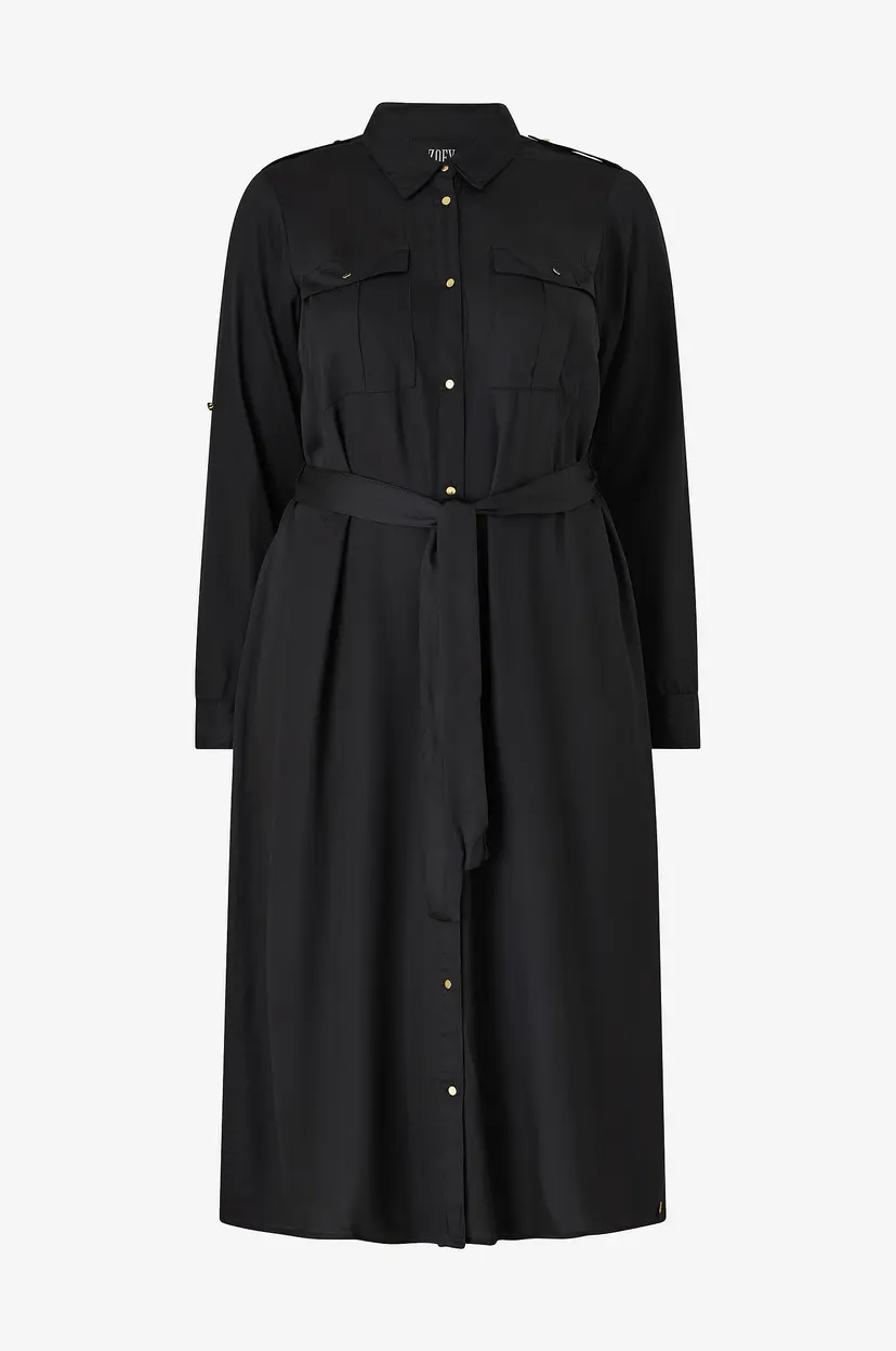 ZOEY Skjortekjole Emerson Shirt Dress - Svart