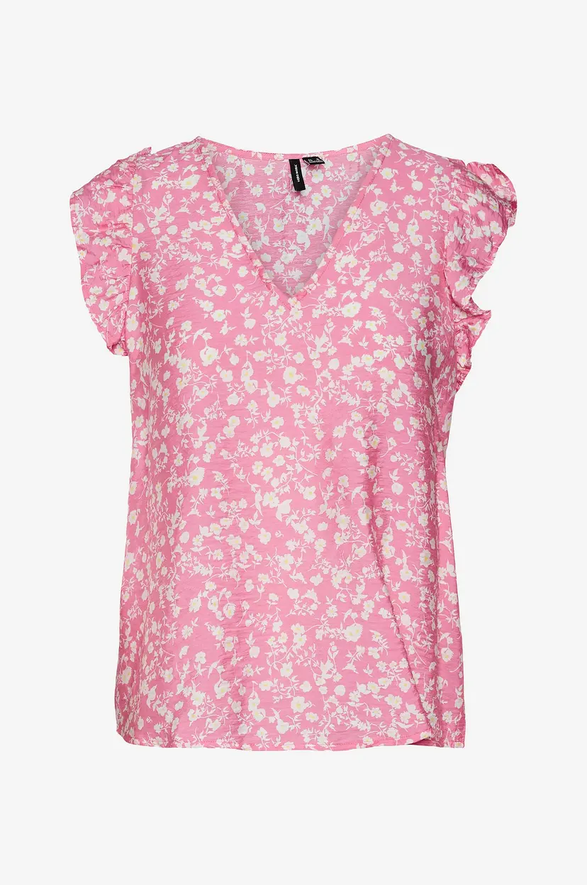 Vero Moda Bluse vmJosie SL V-neck Top Wvn - Rosa
