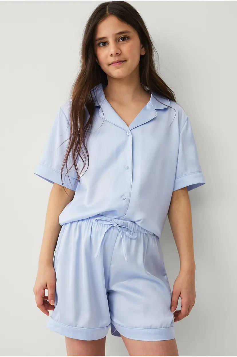 Ellos Collection Satengpyjamas - Blå