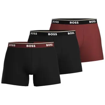BOSS BOSS 3P Power BoxerBr Svart/Rød bomull Medium Herre