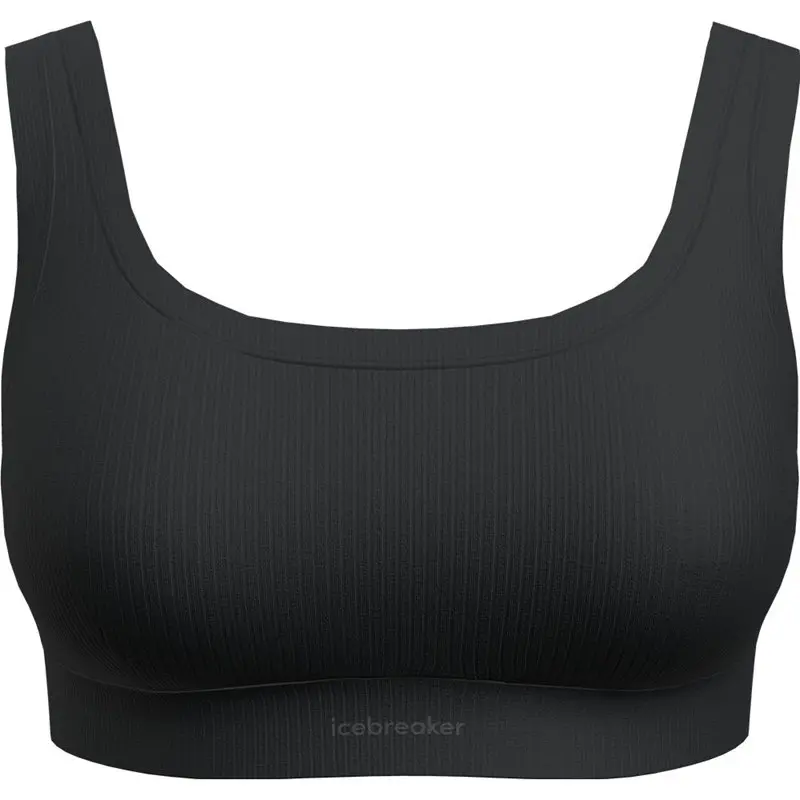 Icebreaker Icebreaker Women Merino Blend Rib Lotus Bra Black
