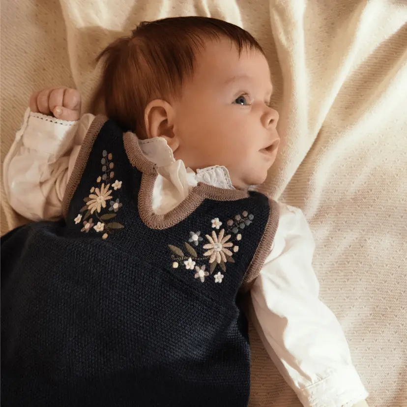 NAME IT Name It - Festdrakt 2026 til Baby Strikket Kjole Dark Sapphire