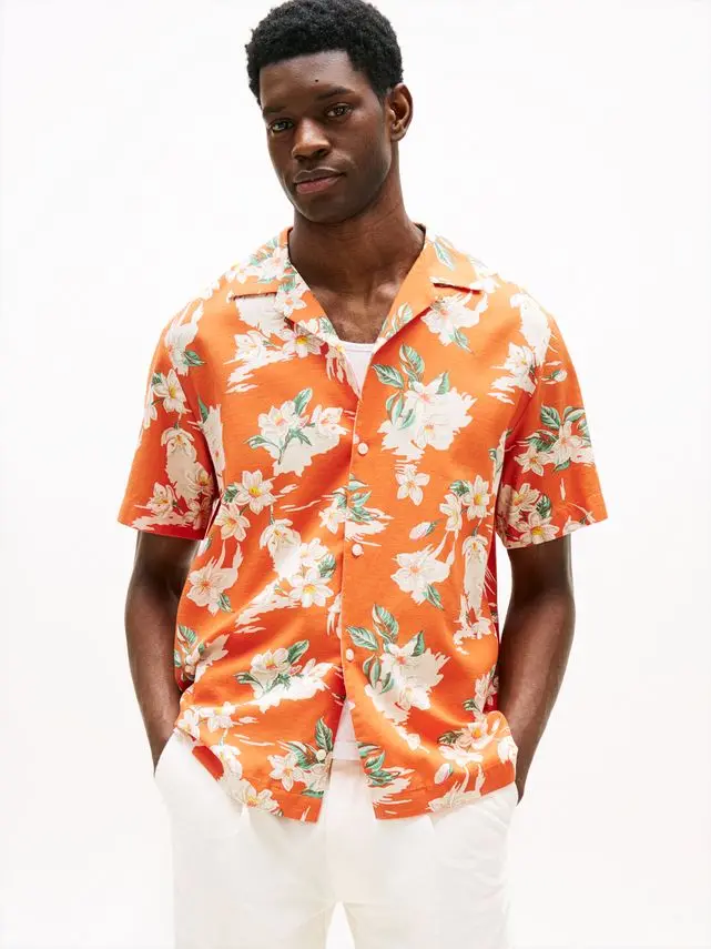 Tommy Hilfiger LIGHTWEIGHT FLORAL AOP SS SHIRT