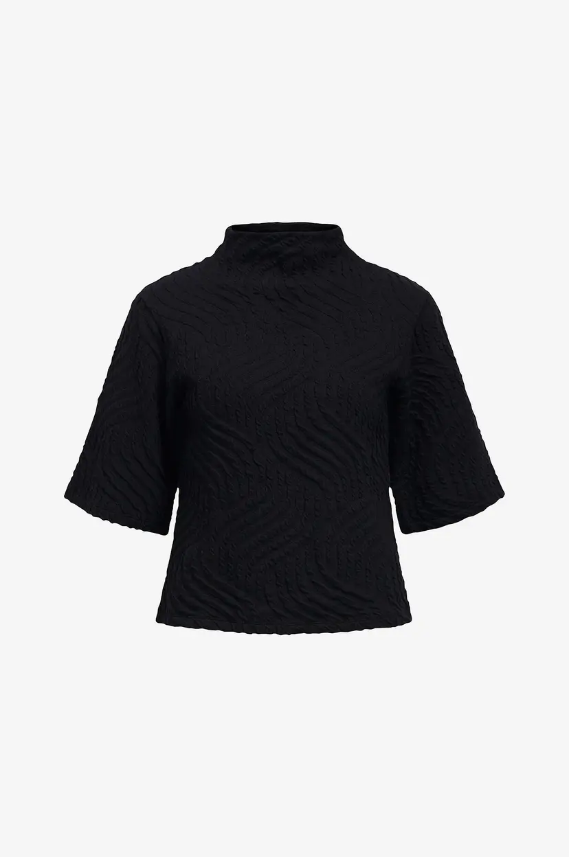 Object Collectors Item Bluse Objmeral 2/4 Re High Neck Top E Ci - Svart