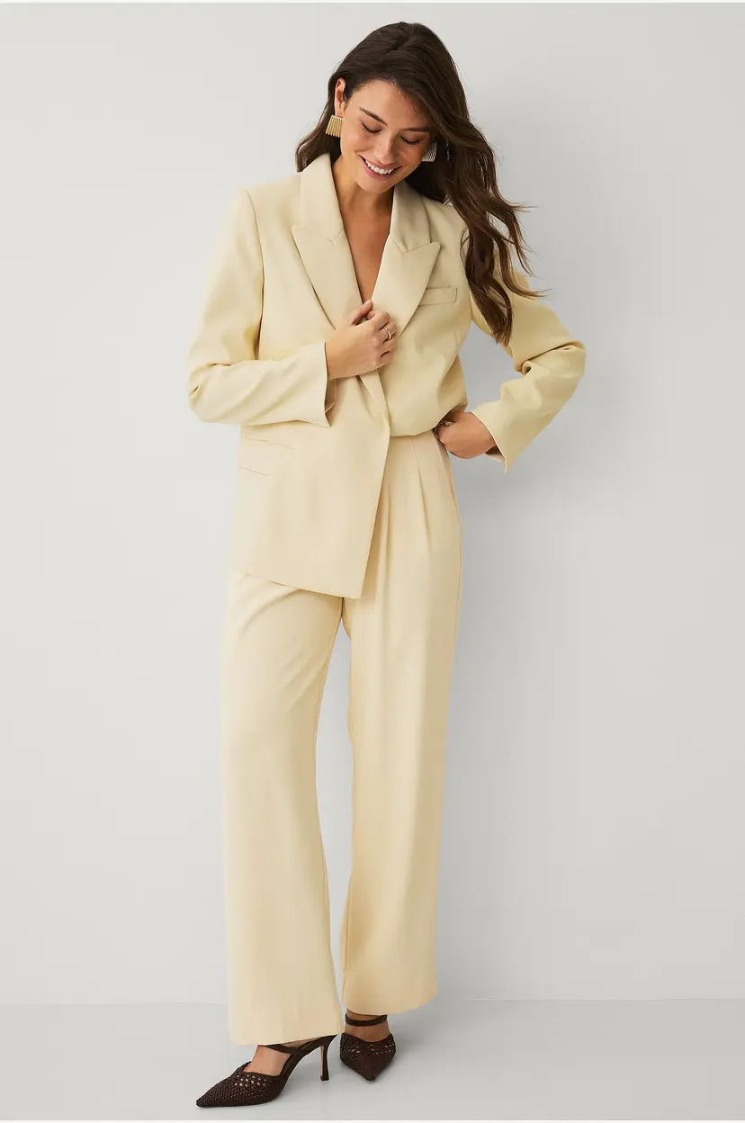 Ellos Collection Dressbukser med brede bein - Gul