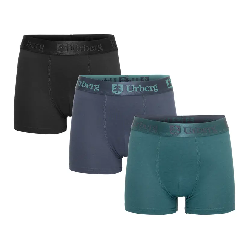 Urberg Urberg Juniors' Bamboo Boxers 3-Pack Black/Blue/Green