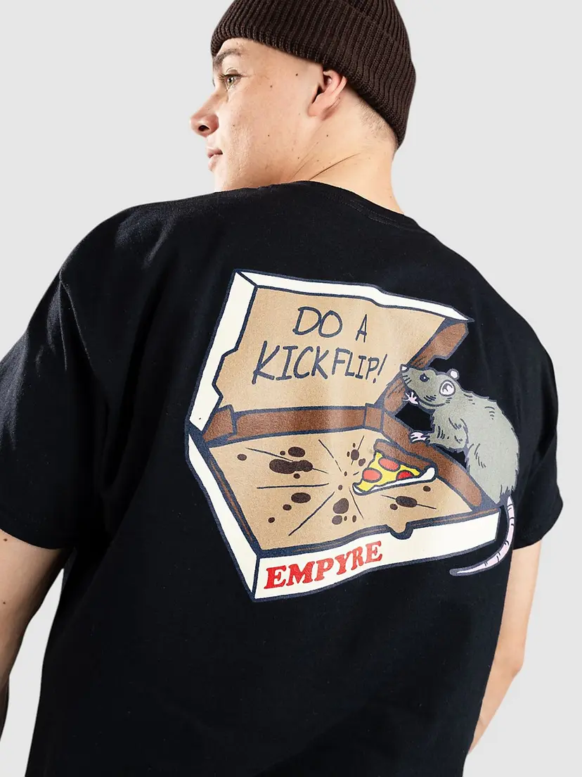 Empyre Empyre Pizza Rat T-skjorte svart