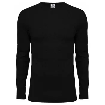 Dovre Dovre Long Sleeve Crew Neck Svart bomull Large Herre
