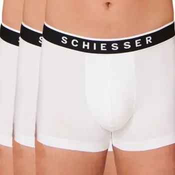 Schiesser Schiesser 3P 95-5 Organic Cotton Rio Boxer Hvit bomull XX-Large Herre