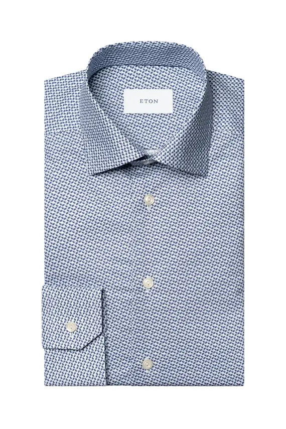 ETON Micro Geometric Signature Twill Shirt