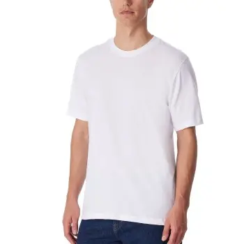 Schiesser Schiesser 2P Essentials American T-shirts Round Neck Hvit bomull 3XL Herre