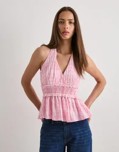 Vero Moda Vero Moda - Rosa - Vmandie Halterneck Check Top Wvn