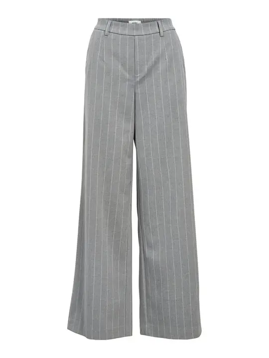 Object Object - Lisa Wide Pant - Medium Grey Melange Humus Pins
