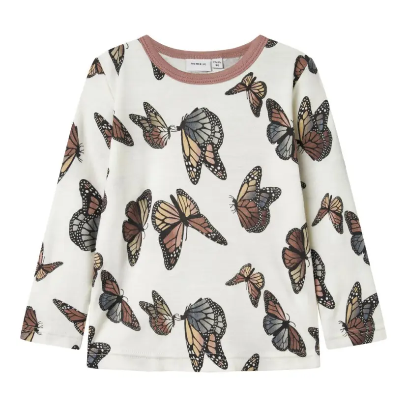 NAME IT Name It - Ulltrøye Willitus Snow White Butterfly