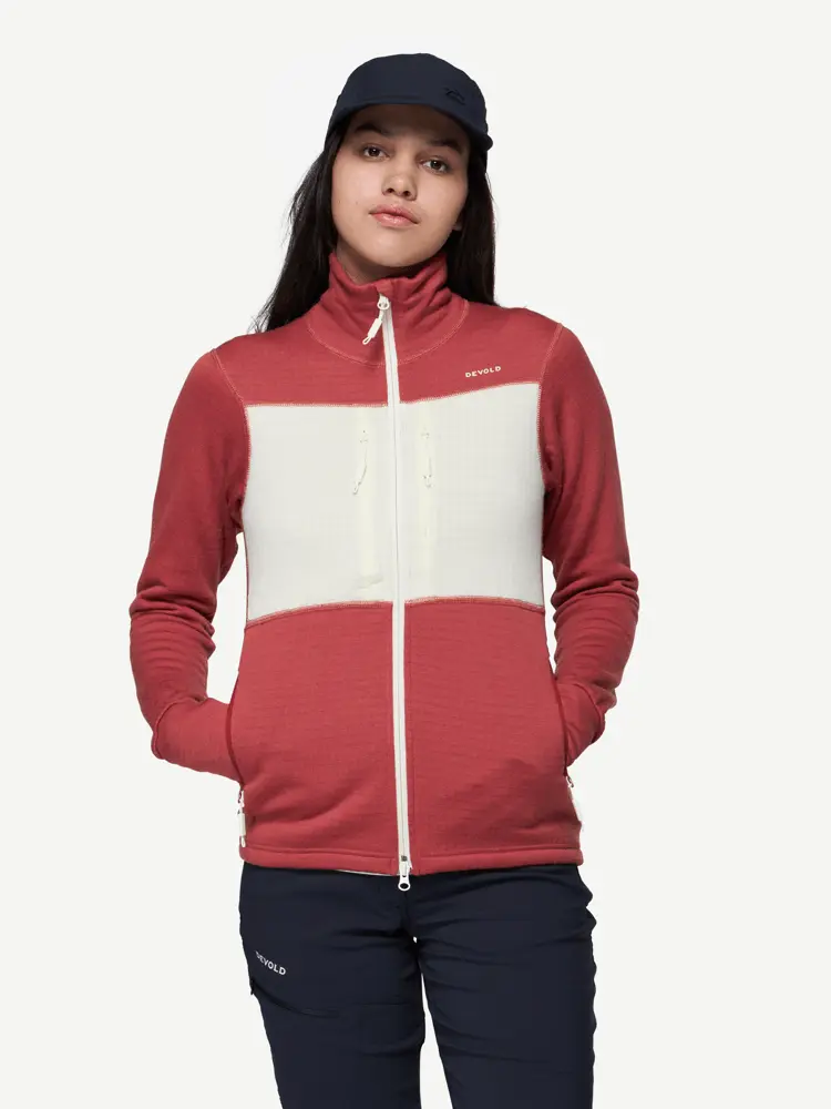 Devold Devold - Egga Grid Merino Jakke Dame - Large - Hvit