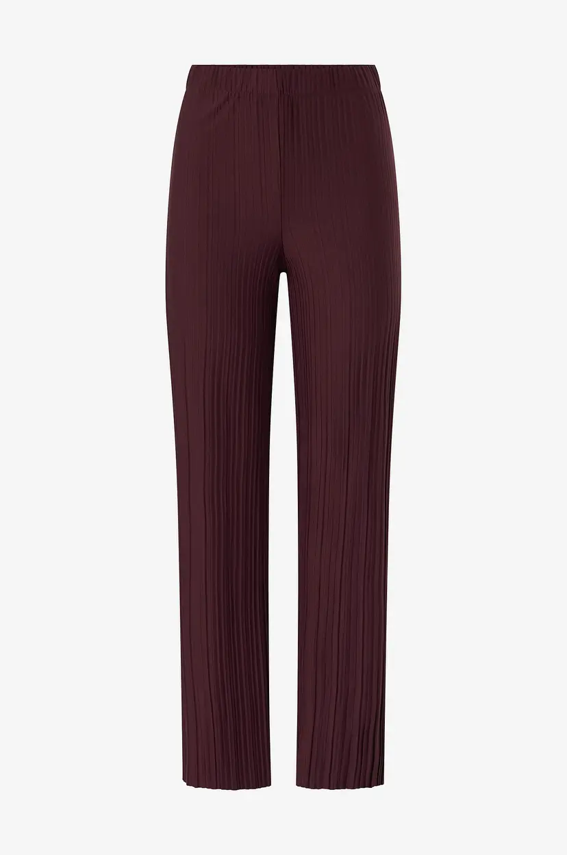 Gina Tricot Bukser Jersey Plisse Trousers - Rød