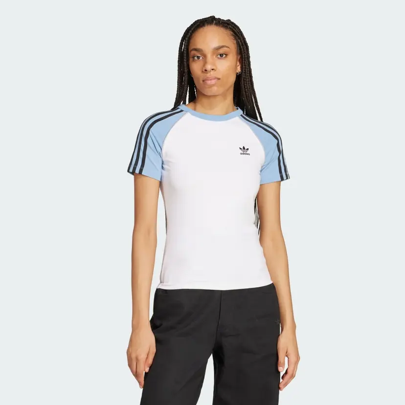 Adidas Adicolor 3-Stripes Raglan Slim T-skjorte