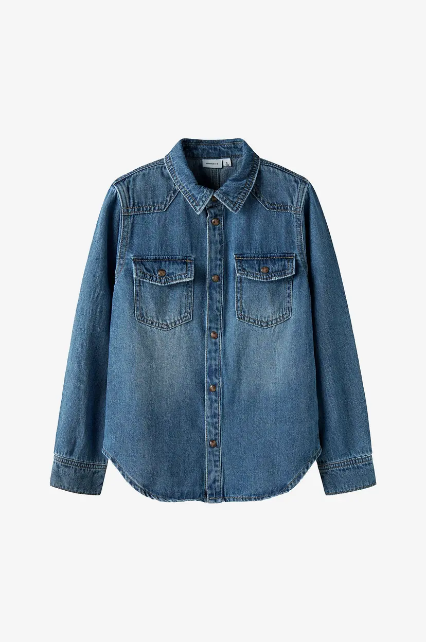 NAME IT Denimskjorte nkmKim OZ LS - Blå