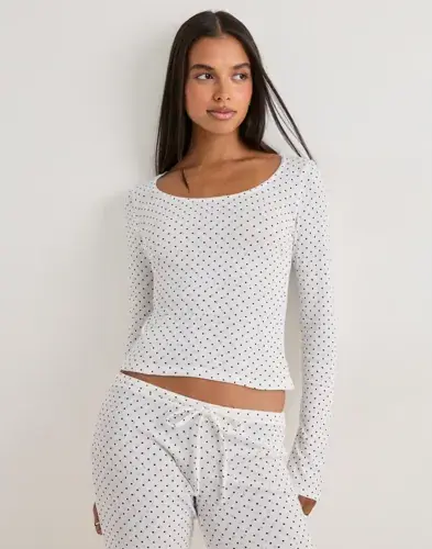 Nelly Nelly - Hvit - Cute Print LS Top