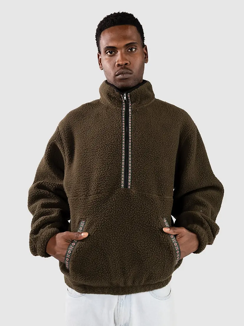 Rhythm Rhythm Sherpa Half-Zip Fleecegenser grønn