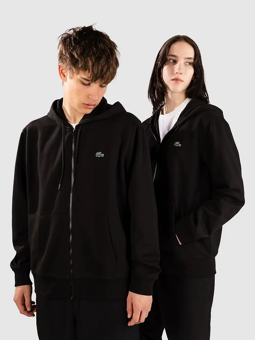 Lacoste Lacoste Zipped Jersey Hettegenser med glidelås svart