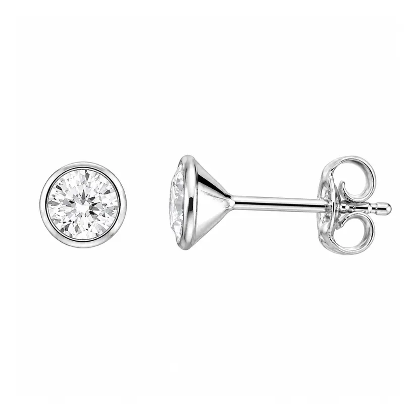 Scrouples Scrouples - Sølv øreringe med klare zirkonia sten, 5 mm - 112062s