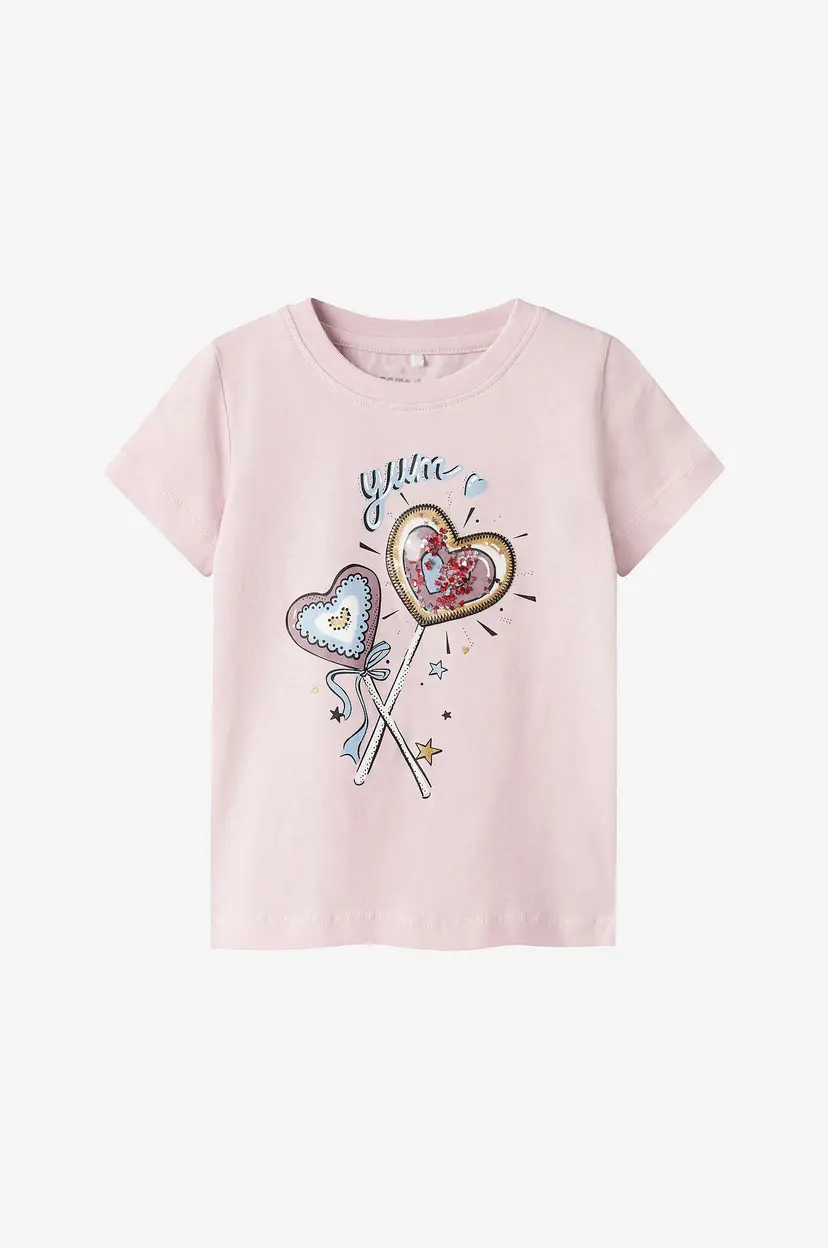 NAME IT Topp nmfBethany SS Top Box - Rosa