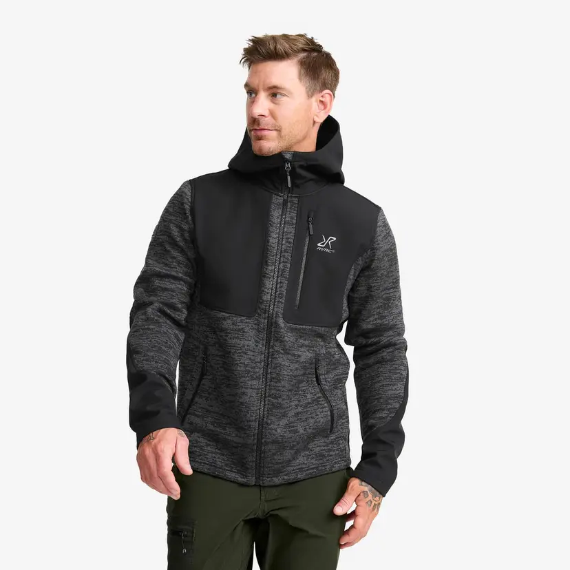 RevolutionRace Wander Pro Wool Hoodie Herre Anthracite