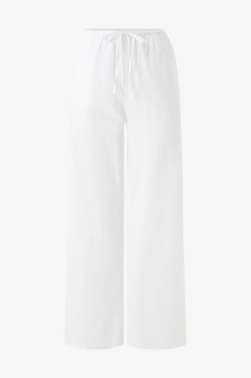 Gina Tricot Bukser Broderie Anglaise Trousers - Hvit